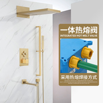 American Zolt Hot-Melt Thermostatic Concealed shower Shower Wire Drawing Gold Waterfall Flying Rain Into Wall-Style Concealed concealed shower suit