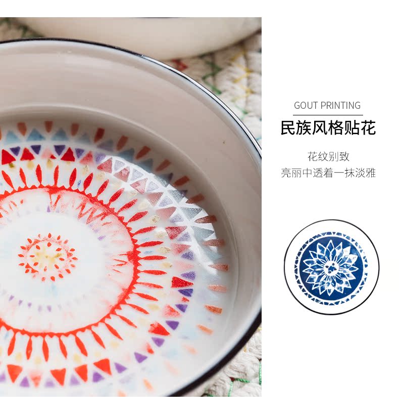 Nordic ideas household ceramic decals flavour dish household microwave disinfection cabinet for flavour dish of soy sauce dish