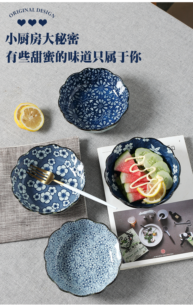 Japanese ceramics tableware creative lovely home watermelon fruit salad bowl bowl for the job move heat - resistant dessert bowls