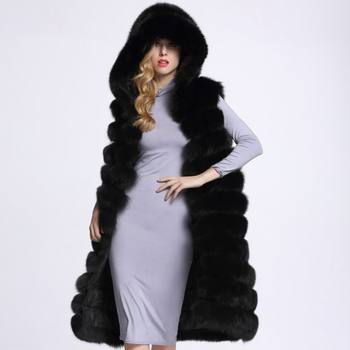 imitation fox fur vest for women medium length colts winter extra large size fat mm plus 200 ປອນໃສ່ຫມວກເສື້ອ jacket ເປັນມິດກັບສິ່ງແວດລ້ອມ