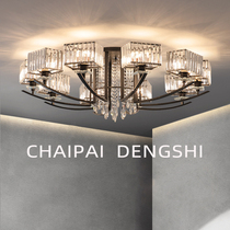 Living room lamp 2022 New modern minimalist atmospheric water crystal lamp light and luxurious living room chandelierlamp Nordic luminaire