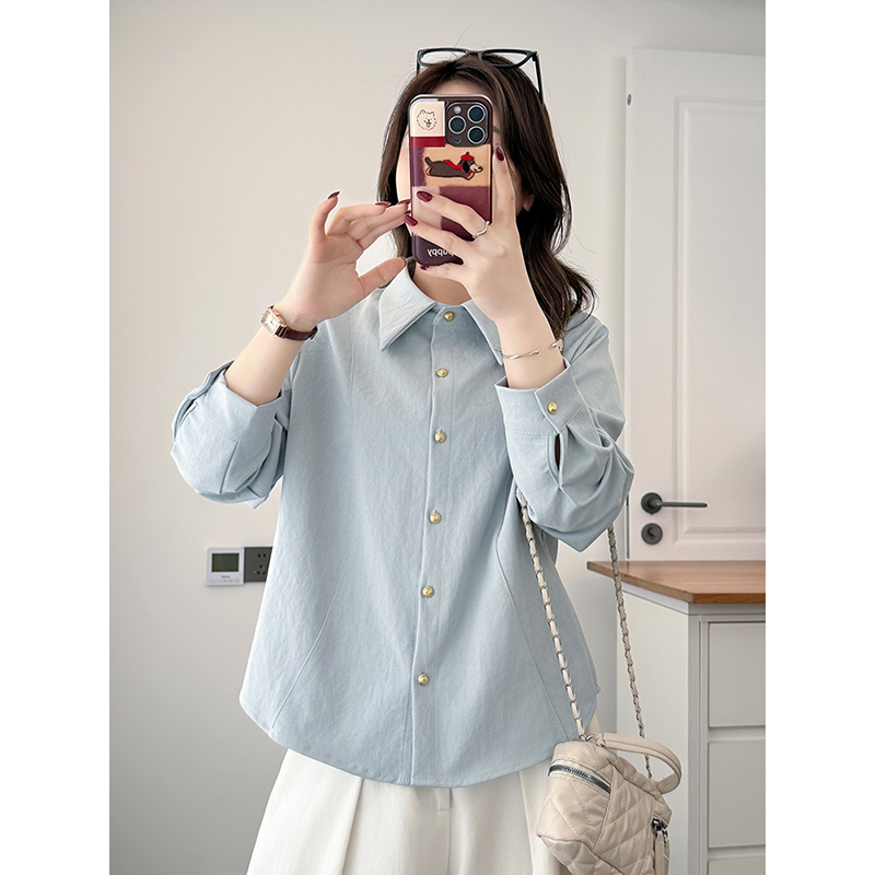 Cui Xiu Plus-Size Women's Clothing Spring Unique and Super Pretty Long-Sleeved Shirt for Women 2026 New Loose Slimming Shirt for Plus-Size Women