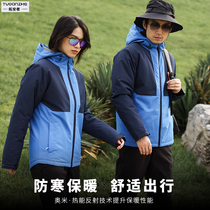 Winter work clothes cotton clothes custom thick coat mens Embroidery printing logo work clothes jewelry shop Womens cotton clothes work