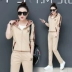 Bộ đồ thể thao nữ mùa thu đông 2018 phiên bản Hàn Quốc mới của nữ sinh thời trang thường mặc áo len ba lỗ áo sơ mi nữ form rộng dáng dài Mùa xuân