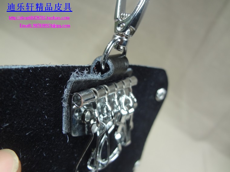 Ví da nam túi xách mới Lớp da bò mới mềm đa năng bằng thép không gỉ. hộp đựng chìa khóa