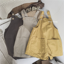 Good quality Ocean Gas ~ South Korea has a cavity tone child back strap pants summer dress male and female baby thin soft shorts one-piece pants