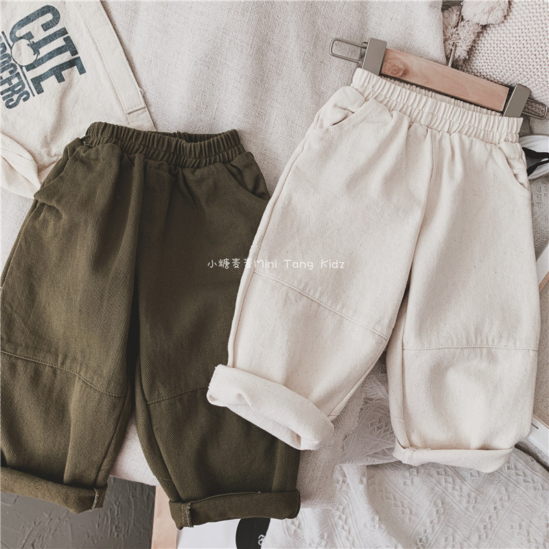 2023 Spring new children's Han edition neutral boys and girls in big pockets, Harlen pants