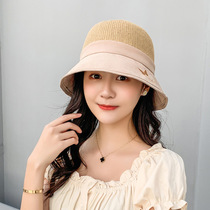 2021 New fishermans hat female summer knitting along the Korean version of Joker Sunshine Sun Hat Spring and Autumn Hat