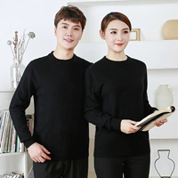 SJGQ-9052 Круглый шейный свитер черный