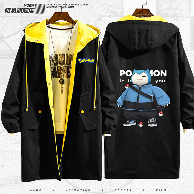 Jacket Elf Bảo Giấc mơ Elf Pikachu Thám Co-hoạt hình Jacket Quần áo Couple nam Và nữ áo gió