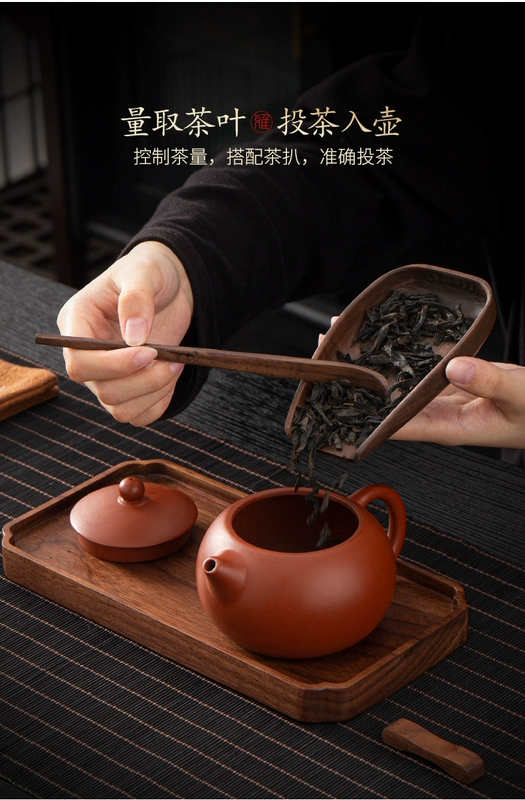 thuyền trà Tao Fuqi ánh sáng sang trọng cao cấp quả óc chó gỗ nguyên khối trà dưa ba món handmade trà trà sen mặt số trà bộ phụ kiện thuyền trà tử sa thuyền trà gốm
