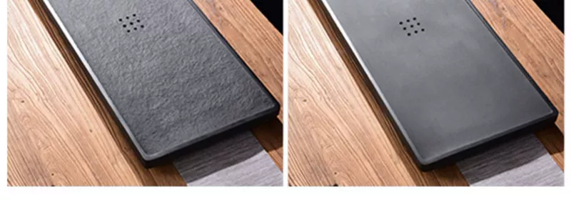Tao Fuqi khay trà đá vàng đen hộ gia đình thoát nước phòng khách đơn giản toàn bộ khay trà đá vàng đen bàn trà có thể được tùy chỉnh khay trà bằng đá