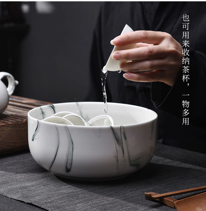 Tao blessing ink zen ceramic tea set household ink kung fu tea teapot teacup tea bag in the mail