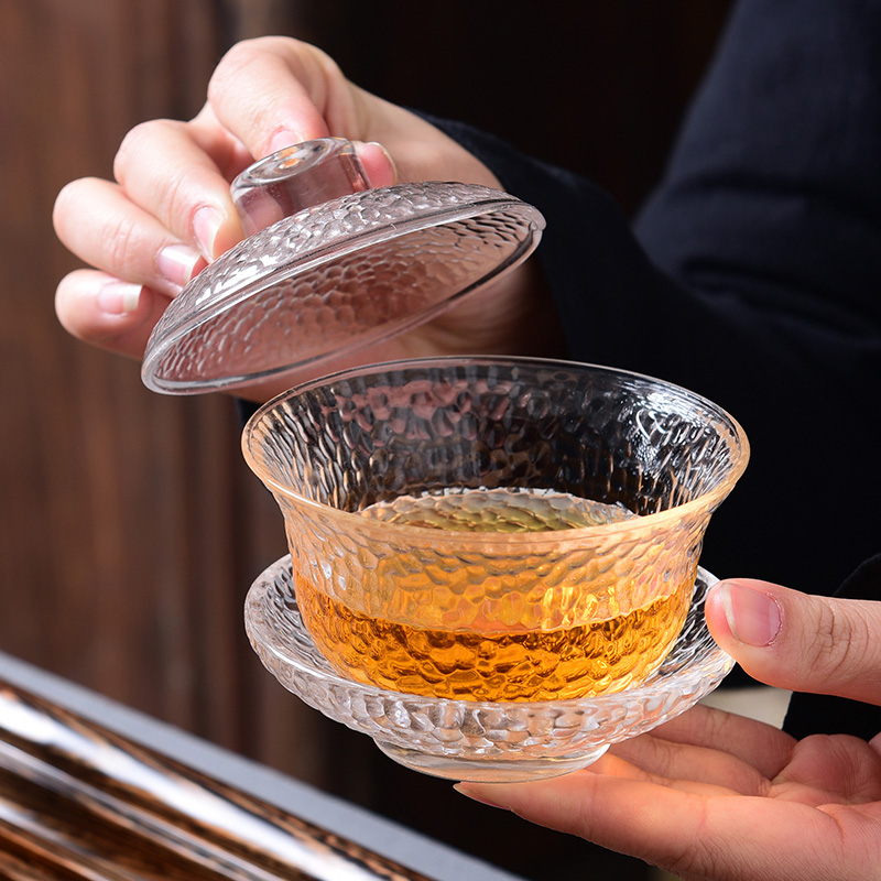 Tao blessing glass kung fu tea set home a whole set of heat - resistant glass teapot teacup tea tea set