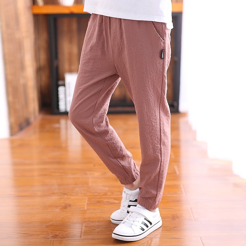 Tám mươi chín cậu bé ăn mặc 7 bé trai 8 quần tây giản dị 9 sweatpants 10 mùa xuân và mùa thu 11 quần đơn 12 mỏng 6-15 tuổi