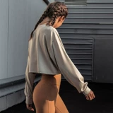 Короткая быстросохнущая спортивная футболка для спортзала для тренировок для отдыха, осенняя, для бега, оверсайз