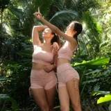 Розовая спортивный бюстгальтер, нижнее белье, противоударный бюстгалтер, шорты, одежда для йоги, комплект, для бега