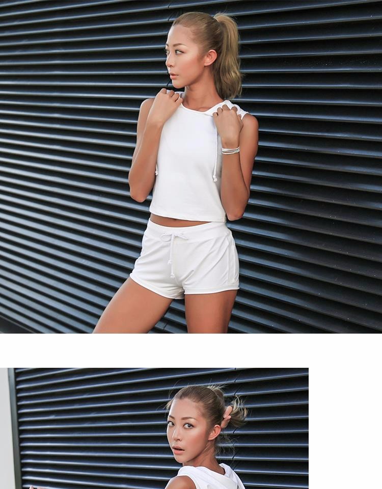 La Nikar vest thể thao nữ tập thể dục vest áo len ngắn trùm đầu áo thun chạy đào tạo áo sơ mi áo thu đông 2020