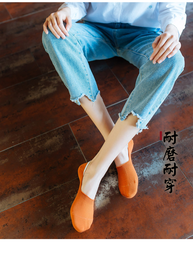 Vớ nữ vớ nữ nông miệng nông Hàn dễ thương xu hướng thấp giúp mùa hè mỏng phần silicon chống trượt vớ vô hình - Bít tất nữ vớ giãn tĩnh mạch