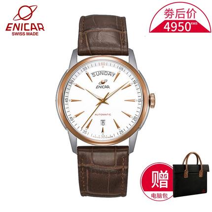 Enicar英纳格官方红牌系列手表自动机械男表1