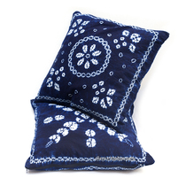 Original Yunnan Dali Bai ethnic plant dyeing pure hand zdyeing and holding pillow chair cushion fart cushion sofa cover