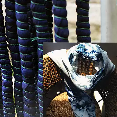 Experience the charm of Bai tie-dye art, decrypt scarf tie-dye learning materials, semi-finished products, teaching, self-study, send tutorials