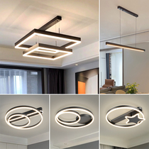 Living Room Chandelia Minimalist Modern Atmospheric Square Hall Lighting Light Lavish Nordic Bedroom Lamps Combined Full House Package