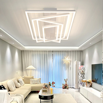 Living room lamp rectangular LED ceiling lamp simple modern atmospheric cream department main lamp in 2022 new models