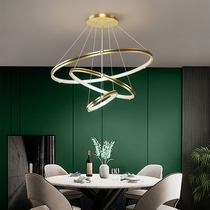 Restaurant Chandelier Minimalist Modern Ring Loft Duplex Building Large Chandelier Living-room Hall Villa Pick Up High Light Lavish Lamps