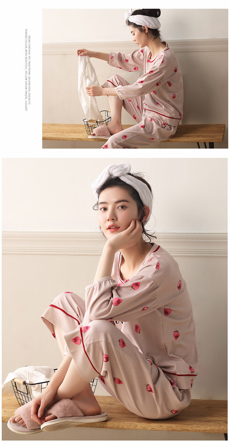 Pyjama pour femme en Coton à manches - Ref 2994675 Image 17