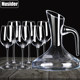 Large set of red wine glass decanter set home 6 crystal goblets glass wineware wine glasses