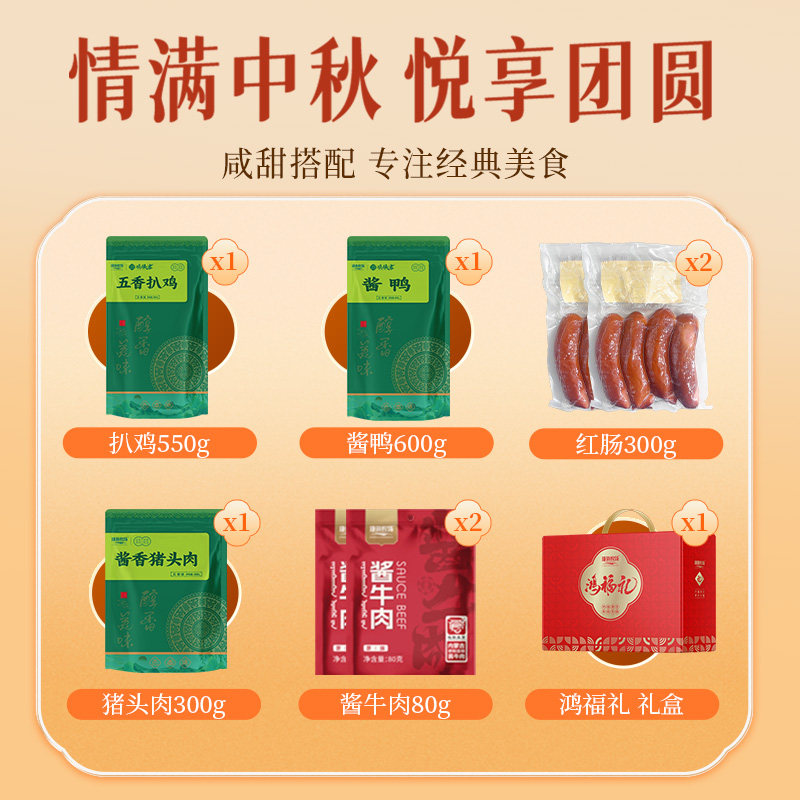 Kangxin Ranch New Year's Ready-To-Eat Food Gift Box Vacuum Packed Ready-To-Eat Braised Meat Gifts for Group Buying, Gifts for Elders, Gifts for Parents