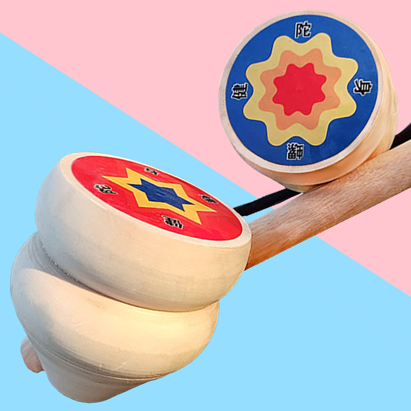 (Children's applique apricot wood top) old-fashioned ice wood ice monkey traditional wood wooden wooden toys