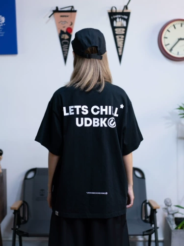 Underbroken Хлопковая футболка для отдыха, с рукавом, оверсайз