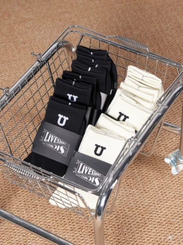 Поднятие (UDBK) тема города Cityboy Resice Rice White Simple Mid -Long Stockings Sports Socks