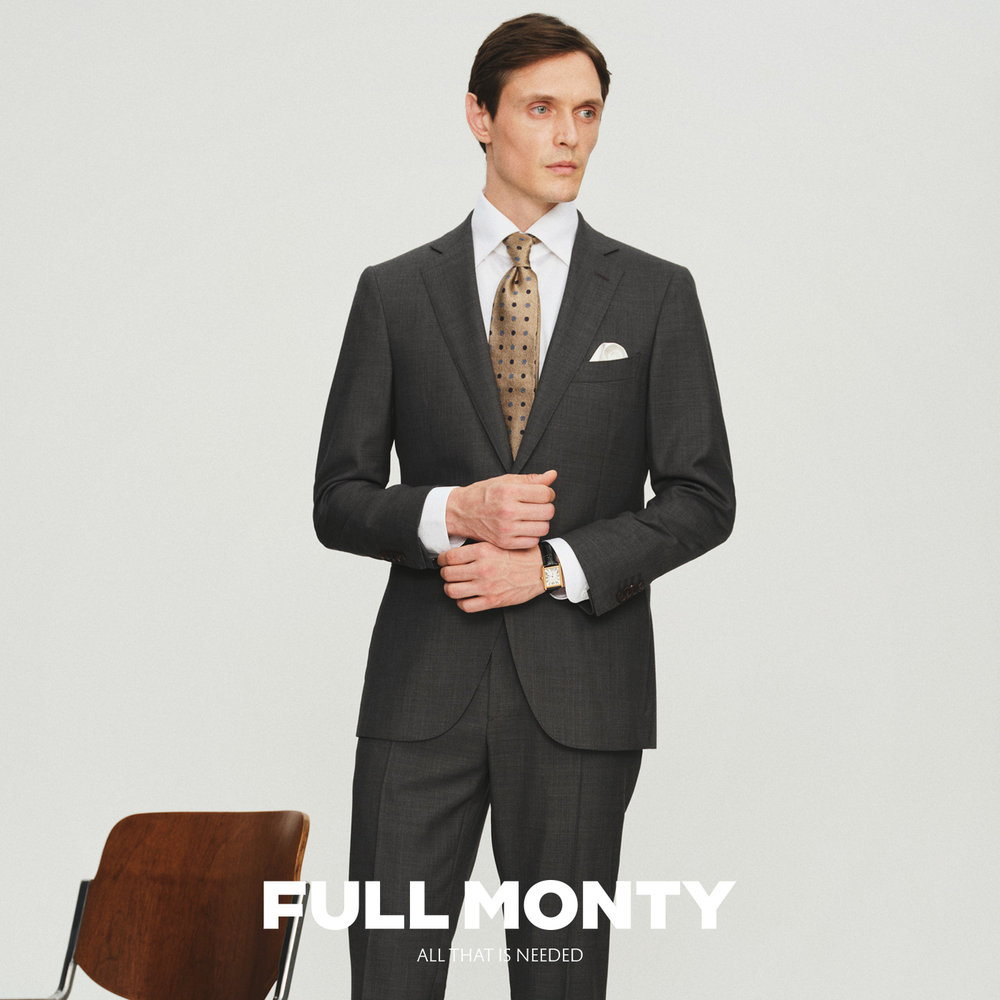 FULL MONTY Western suit suit men's wool business career positive dress groom wedding casual suit autumn and winter