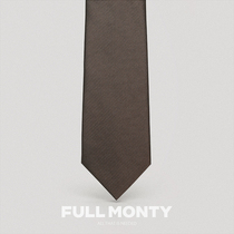 FULL MONTY dark brown texture hand tie gift box men business dress light luxury shirt decoration