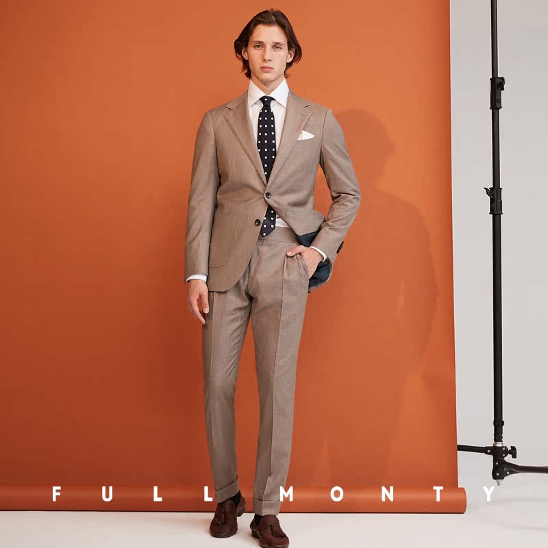 Full Monty Grey Khaky nhập Cerruti phù hợp với kinh doanh năm 1881 cao chi nhánh vải phù hợp với nam giới