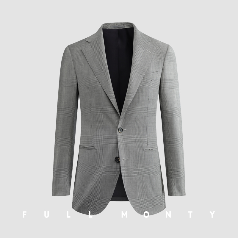 Full Monty Ý ImportvBC nhẹ Grey Hoàng tử Gdansi nam Business Casual Suit Lên trên