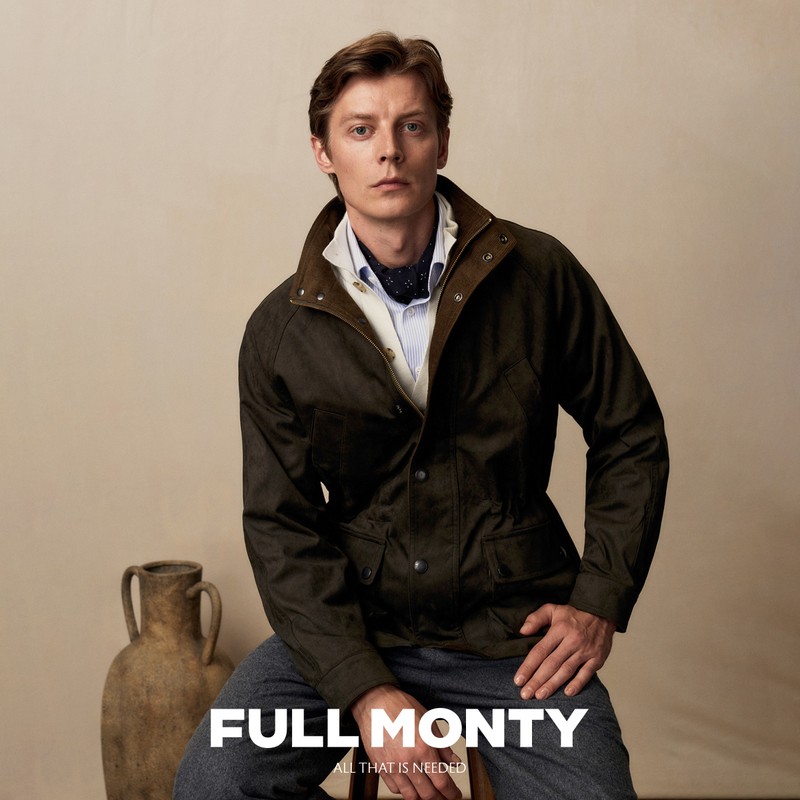[Stand Collar Hunting Jacket] New Vintage Suede Men's Casual Hunting Coat Brown Green 2026 Autumn/Winter