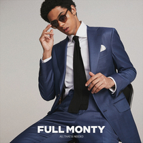 (VBC) Tibetan blue suit suit suit men business dress wool groom wedding wedding suit Spring Autumn