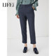 ບ່ອນເຮັດວຽກ Commuting Pinstripe Slim Suit Pants Pencil Pants Live Aidil Spring Nine-Point Pants