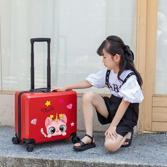 Datu children's trolley case male cute cartoon suitcase female 20 inches can sit travel luggage universal wheel 19 inches 24