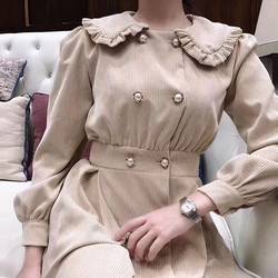 2019 autumn and winter super beauty style long-sleeved dress, fashionable new daily banquet party coat and long skirt