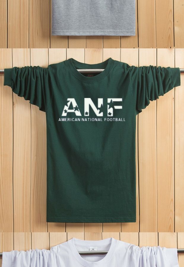 Thanh niên mùa thu đông tay áo dài tay cộng với phân bón XL cotton tròn cổ lỏng lẻo quần đáy quần nam mùa thu áo thun nam hàng hiệu