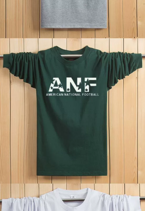 Thanh niên mùa thu đông tay áo dài tay cộng với phân bón XL cotton tròn cổ lỏng lẻo quần đáy quần nam mùa thu
