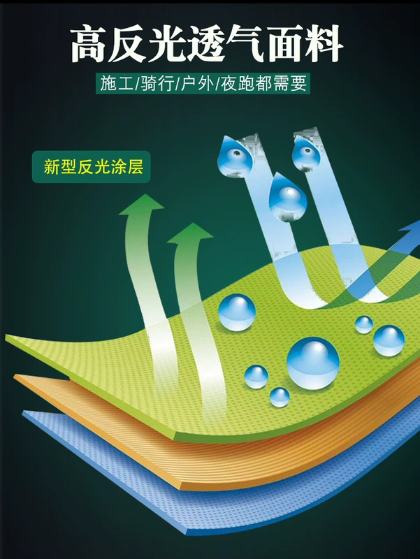 Jiahu Áo phản quang xây dựng Áo an toàn công nhân vệ sinh Quần áo xây dựng Meituan huỳnh quang đi xe đạp áo khoác in áo y tế ao lao dong