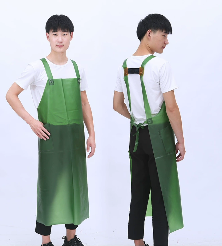 Tạp dề PVC dài chống thấm nước và chống dầu dày dành cho nam và nữ nhà bếp tạp dề nhựa trong suốt sản phẩm thủy sản quần áo làm việc đặc biệt ao bao ho lao dong