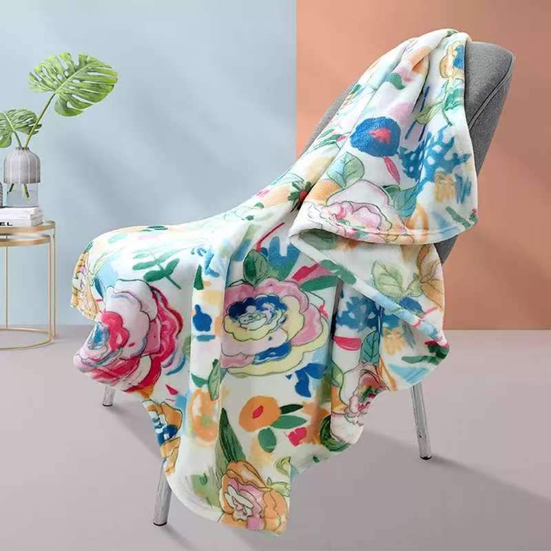 Fuanna Multifunctional Blanket Flannel Blanket Mocha Time Nap Blanket Sofa Bedding Soft Blanket