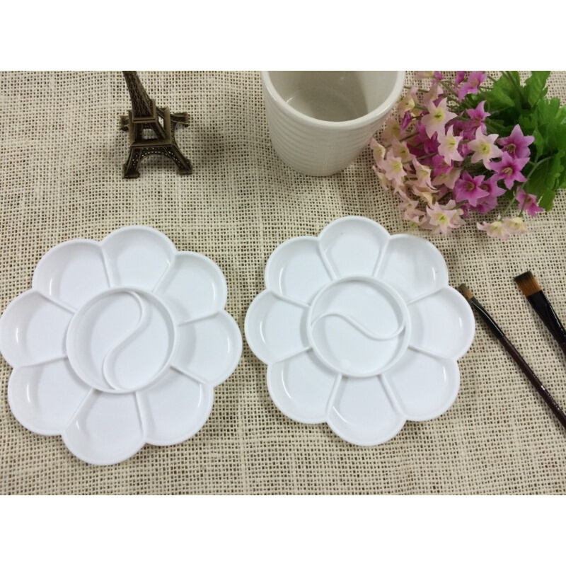 Small plum Chinese painting acrylic gouache watercolor oil painting textile pigment 10 grid palette palette palette